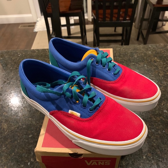green red blue vans